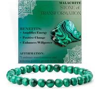 Bivei Malaquita - Transformación - Pulsera de Cuentas Para Las Mujeres 6mm Piedra Semipreciosa Natural Stretch Cristal Elástico Joyería Yoga Regalos