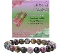 Bivei Pulseras de cuentas de 8 mm para mujer, hechas a mano, piedras naturales semipreciosas, elásticas, para yoga, regalos de protección, 21cm, Piedra, No es una piedra preciosa