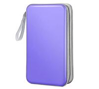 Bivisen Estuche para CD, 80 capacidades DVD VCD Media Blu-ray Case Wallet Holder Organizador de almacenamiento (morado claro)