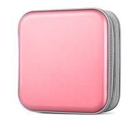 Bivisen Estuche para CD, DVD, cartera para CD/DVD, funda para CD/DVD, 40 discos, bolsa resistente, álbum de almacenamiento (rosa claro)