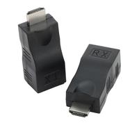 BIVOFU Extensor HDMI Adaptador HDMI a RJ45 Extensor de Red Extender Repetidor a través de Cat 5e / 6 1080p hasta 30 m, para HDTV 4K/2K/1080p, Compatible con y Proyectores