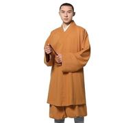 BIVOO Ropa Zen Lay, vestido de Buda, vestido de monje Shaolin, uniforme de monje, vestido de monje Shaolin, túnica de monje Shaolin budista de verano (Color : Tan, Size : 178-180cm)