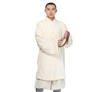 BIVOO Ropa Zen Lay, vestido de Buda, vestido de monje Shaolin, uniforme de monje, vestido de monje Shaolin, túnica de monje Shaolin budista de verano (Color : Beige, Size : 178-180cm)