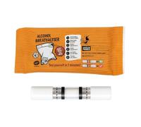 Bivora Alcoholimetro homologado CONTRALCO 0,5 g/L - Test de alcoholemia, Prueba fácil y fiable en 3 Minutos | Embalaje Internacional [ Control alcoholemia homologado ]