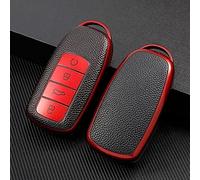 BIVVI Funda de Cuero TPU para Llave Inteligente de 4 Botones para Coche, para Chery Tiggo 8 Pro Tiggo 8plus New 5 Plus 7pro Shell Bag Llavero Protector, Estuche Rojo