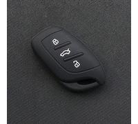 BIVVI Juego de Funda para Mando a Distancia de Goma de Silicona para Llave de Coche, Protector de Piel, para MG ZS EV HS, Funda para Llave remota de 3 Botones, Color Negro