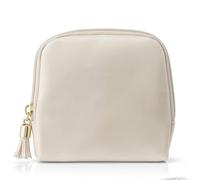 BIVVI Makeup Bag Portable Mouth Red Bag Jewelry Storage Bag Foundation Make-up Makeup Bag Mini Change Wallet(B)