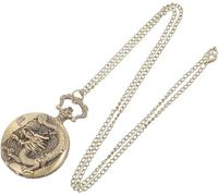 Bivwopei Reloj de bolsillo, reloj de bolsillo con cadena, reloj de bolsillo de cuarzo, reloj de bolsillo mecánico de dragón del zodiaco para hombres y mujeres