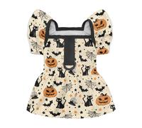 Bivxisrvo Vestidos de calabaza y murciélagos para perros grandes, lindos vestidos de princesa para cachorros de Halloween para mascotas, trajes de perrito, faldas de mascotas femeninas, ropa para