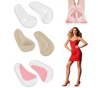 BIVYAX 3 Pares de plantillas de soporte de arco de gel, plantillas ortopédicas de silicona para pies ortopédicos de soporte de arco para fascitis plantar de gel almohadillas de cojín S(35-39)