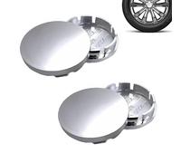 BIVYAX 4 Piezas Tapacubos 56mm, Tapa de Cubo Ø56/53mm en Plata, tapa buje 56mm Accesorios Universales para BMW para Mercedes para VW, Protección Contra el Polvo y la Corrosión