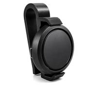 BIVYAX Clip para Parasol de Coche Compatible Ooono Co-Driver No2, Soporte de Cuero Negro Reforzado para Detector, Fijación Duradera y Fácil de Instalar, para la Mayoría de Vehículos