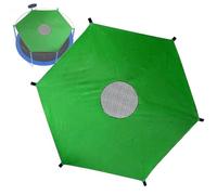 BIWKONI Cubierta De Sombra De Trampolín 6 Pies / 8 Pies / 10 Pies / 12 Pies / 14 Pies Accesorios De Sombrilla De Trampolín Protección Solar Anti-UV Toldo Anti-Hojas,10ft 6poles
