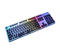 Biwwubik 104 teclas de juego con iluminación de fondo y ABS transparente con iluminación de fondo para Cherry6.25X y ShaftTastatur