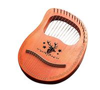 Biwwubik 16- Lyre Arpa caoba Metal Cuerdas Montar Lyre Arpa con llave de voz