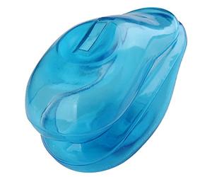 Biwwubik 2 pzs Azul Cubierta del oido de silicona de Tinte para el cabello Proteger Color Salon