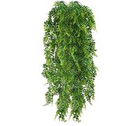 Biwwubik 2 unidades de plantas ardientes de helecho falsificadas plantas para cesta de pared casa jardín decoración 120 cm