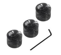 Biwwubik 3 Perillas de Volumen de Metal para Guitarra EléCtrica, Bajo, Perillas de Control de Tono y Volumen, Perillas de CúPula, PotencióMetro, Gorra