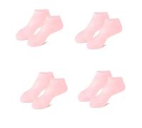 Biwwubik 4 pares de de silicona hidratantes y antidesgarros para el pie, protección el secado del talón, de playa, color rosa, duraderos, fáciles de usar