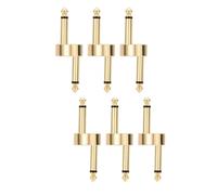 Biwwubik 6 Piezas Conector de Pedal de Efecto de Guitarra Acopladores de Pedal Conector Enchufe Conexión de Soldadura de Metal Acoplador de Puente de Manivela