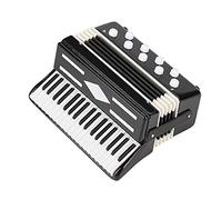 Biwwubik Acordeón en miniatura Mini Instrumento de Música Acordeón Exquisitos Instrumentos Música Decoración Navidad Regalos de Músi