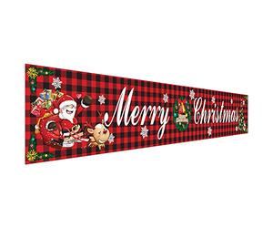 Biwwubik Banner exterior Feliz Navidad Decoración para el hogar 2020 Navidad Decoración exterior Navidad Navidad Feliz Año 2021- B.