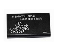 Biwwubik Caja de disco SSD MSATA 1.8 compatible con USB a caja de disco MSATA para / Vista / Linux / (negro)