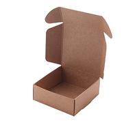 Biwwubik Caja de jabón hecha a mano de papel marrón caramelos/accesorios, caja de papel para manualidades, caja de embalaje de regalo (50 unidades)