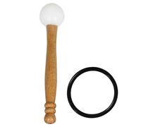 Biwwubik Cuenco de MúSica Golpeador con Anillo de Goma Cuenco de Cristal de PercusióN Cuenco de MúSica Cuenco de Canto Cuenco de Sonido de Buda