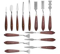 Biwwubik Espátula 14 piezas de acero inoxidable espátula pintura accesorios con para pintura al óleo