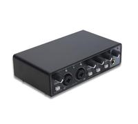 Biwwubik Interfaz de audio profesional, tarjeta de sonido, alimentación fantasma, guitarra eléctrica, mezclador de sonido, mesa de mezcla, estudio, grabación en , duradero, fácil instalación,