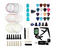 Biwwubik Juego de accesorios para guitarra con cuerdas de guitarra, pick, cuerda, en 1, juego de herramientas número A