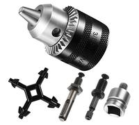 Biwwubik Juego de portabrocas de 1,5 - 10 mm, adaptador de alimentación para taladro, adaptador rápido, accesorio para martillo eléctrico