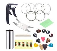 Biwwubik Kit de 24 piezas de guitarra acústica, ukelele y mandolina para principiantes