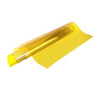 Biwwubik Lámina adhesiva de cristal transparente para ventana, autoadhesiva, protección UV, PET, 60 x 100 , color amarillo