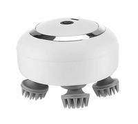 Biwwubik Masajeador de Cabelludo EléCtrico, Masajeador de Cabeza PortáTil para el Crecimiento del Cabello, Masajeador de Cabello de Mano con 4 Cabezales de Masaje