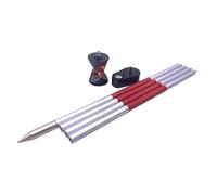 Biwwubik Mini Prisma de 360 Grados para EstacióN Total Tipo Suizo Reemplace el Mini Prisma GRZ101 Survey + 4 Postes con Bolsa Blanda + una Burbuja