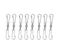 Biwwubik Paquete de 8 giratorios de doble clip para spinner, de viento, pajareras, carillones de viento Crystal Twisters