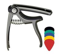 Biwwubik Pinza de guitarra 4 en 1, extractor de púas, clip de púas de guitarra con 5 púas para guitarras de 6 cuerdas, guitarra acústica o eléctrica, duradera, fácil de instalar, fácil de usar