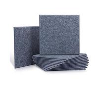 Biwwubik Placas de absorción de sonido de 12 piezas, azulejos de cerámica biselados para aislamiento acústico, adecuado para casas residenciales y oficinas, 30 x 30 x 0,9 cm