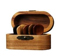 Biwwubik Púas de Guitarra Ranuradas, Púas de Guitarra de Madera, Púas de Guitarra de Madera para Guitarra Eléctrica, Acústica o Bajo,F
