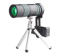 Biwwubik Telescopio monocular con zoom 8-24 x 30 para smartphones, potente dispositivo compacto plegable para viajes/camping