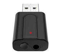 Biwwubik Transmisor y receptor Bluetooth USB inalámbrico Bluetooth 5.0 adaptador 2 1 Mini 3,5 mm estéreo para TV auriculares PC