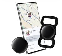 Bixar - Rastreador GPS Bluetooth para mascotas, perro y gato, impermeable IP67, compatible con Apple Find My y Google Find Hub Android, incluye conexión sin suscripción, batería CR2032 1 año