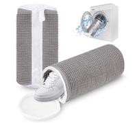 Bixury Bolsa Lavadora Zapatillas, 2 Piezas Bolsa Para Lavar Zapatillas en Lavadora, Bolsas Para Lavar Zapatos Protege los Zapatos e los Daños, con pelusa de limpieza a 360°(Gris Claro)