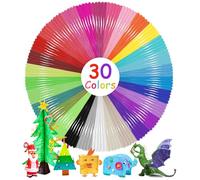 Bixury PLA 3D Pluma Filamento PLA Boligrafo 3D 30 Colores Variados Lapiz 3D 1,75mm Filamento Total 150 M Filamento para Impresoras 3D Pen para Los Bolígrafos de Impresión 3D de Alta Temperatura