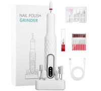 Bixury Torno para Uñas 18000 RPM,12 en 1 Torno de Uñas Nail Drill Machine Nail Drill Velocidad Ajustable Recargable USB para Uñas de Gel Torno Profesional para Manicura y Pedicura Electrico para Salón