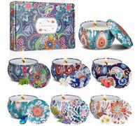 Bixury Velas Aromáticas Velas Perfumadas, 6 Piezas Velas Aromaticas para Regalo, Velas De Aromaterapia Para El Hogar para Relajación, Fiesta, Boda, Yoga, Cumpleaños, Navidad, Día de San Valentín