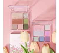 biya - Tulip Embossed Gradient Eyeshadow Palette - 4 Types 103# Cement Mist Blue - 11g