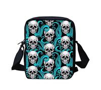 Biyejit Bandolera bandolera bandolera con correas ajustables, Estampado gótico de calavera de azúcar